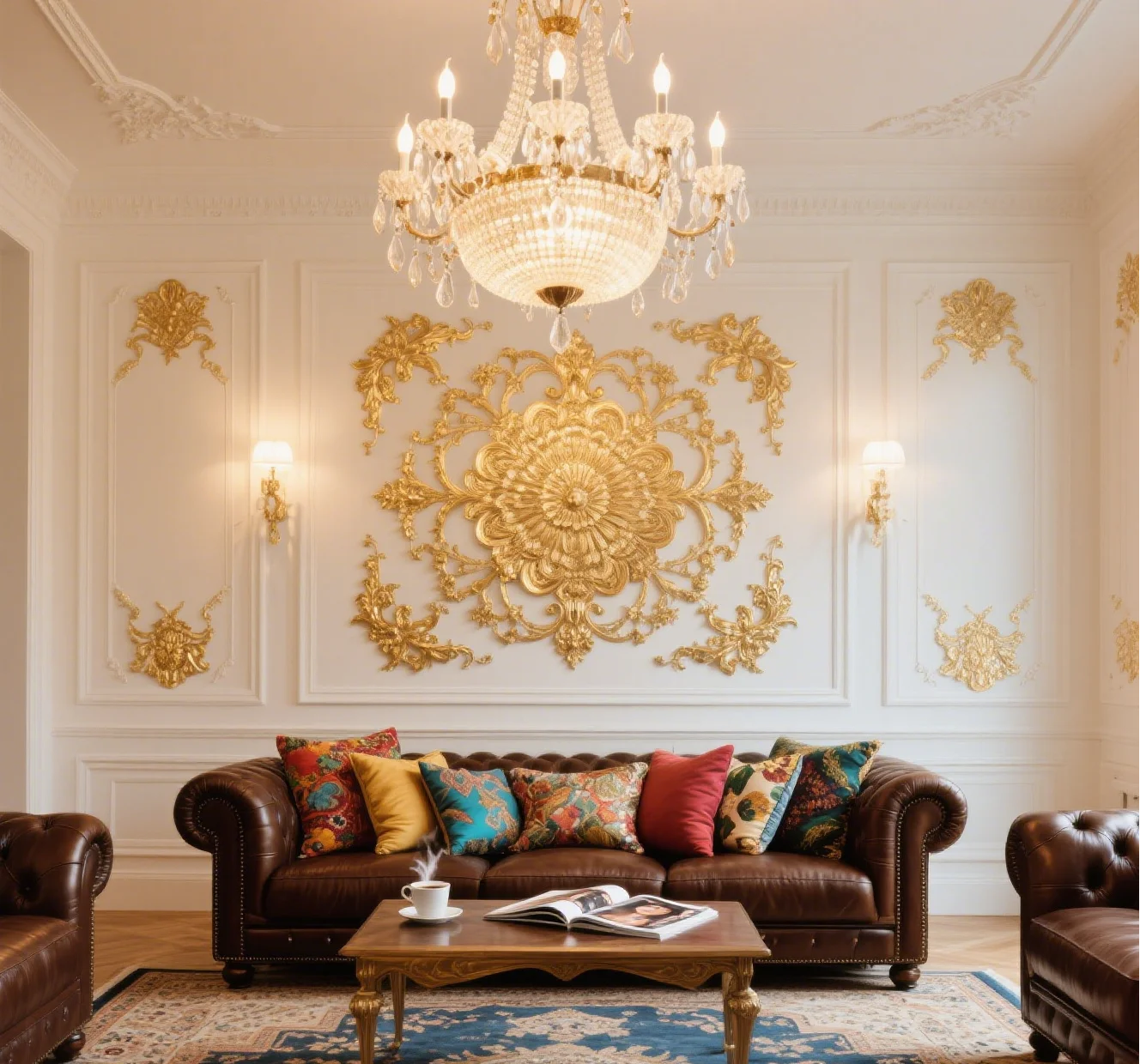 Gilded patterns wall panel(2)