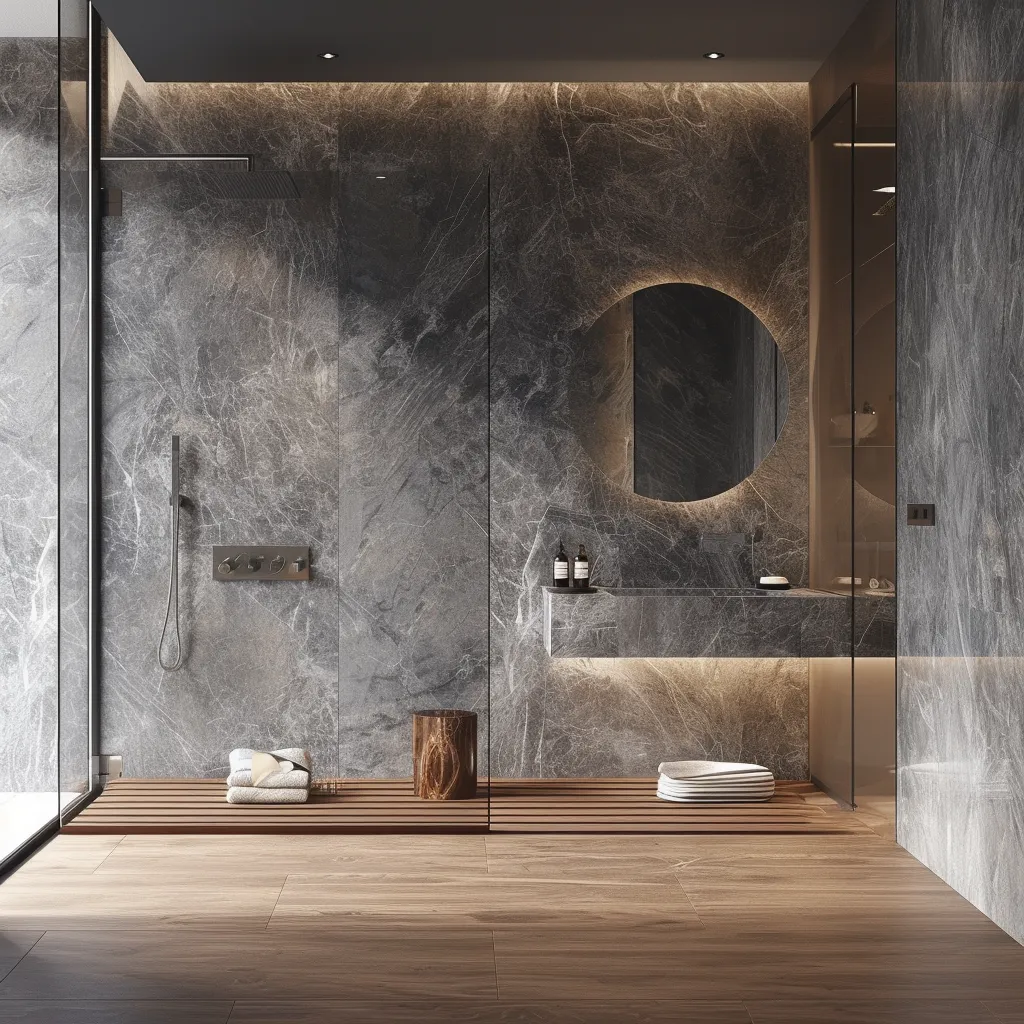 SPC flooring in bathroom