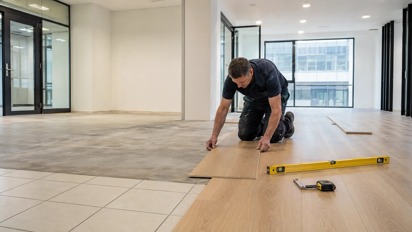 Installing SPC Flooring Over Existing Tile or Concrete in Commercial Renovations