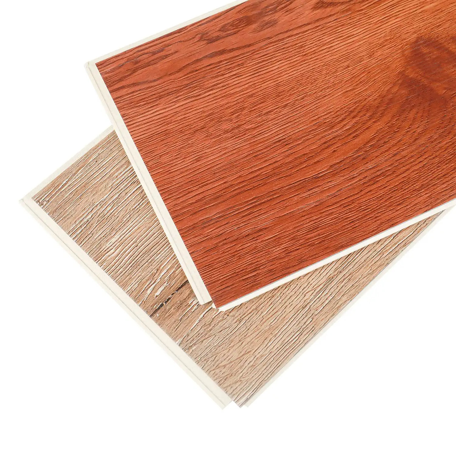 5mm and 6mm WPC vinyl flooring plank with click lock system for specification comparison