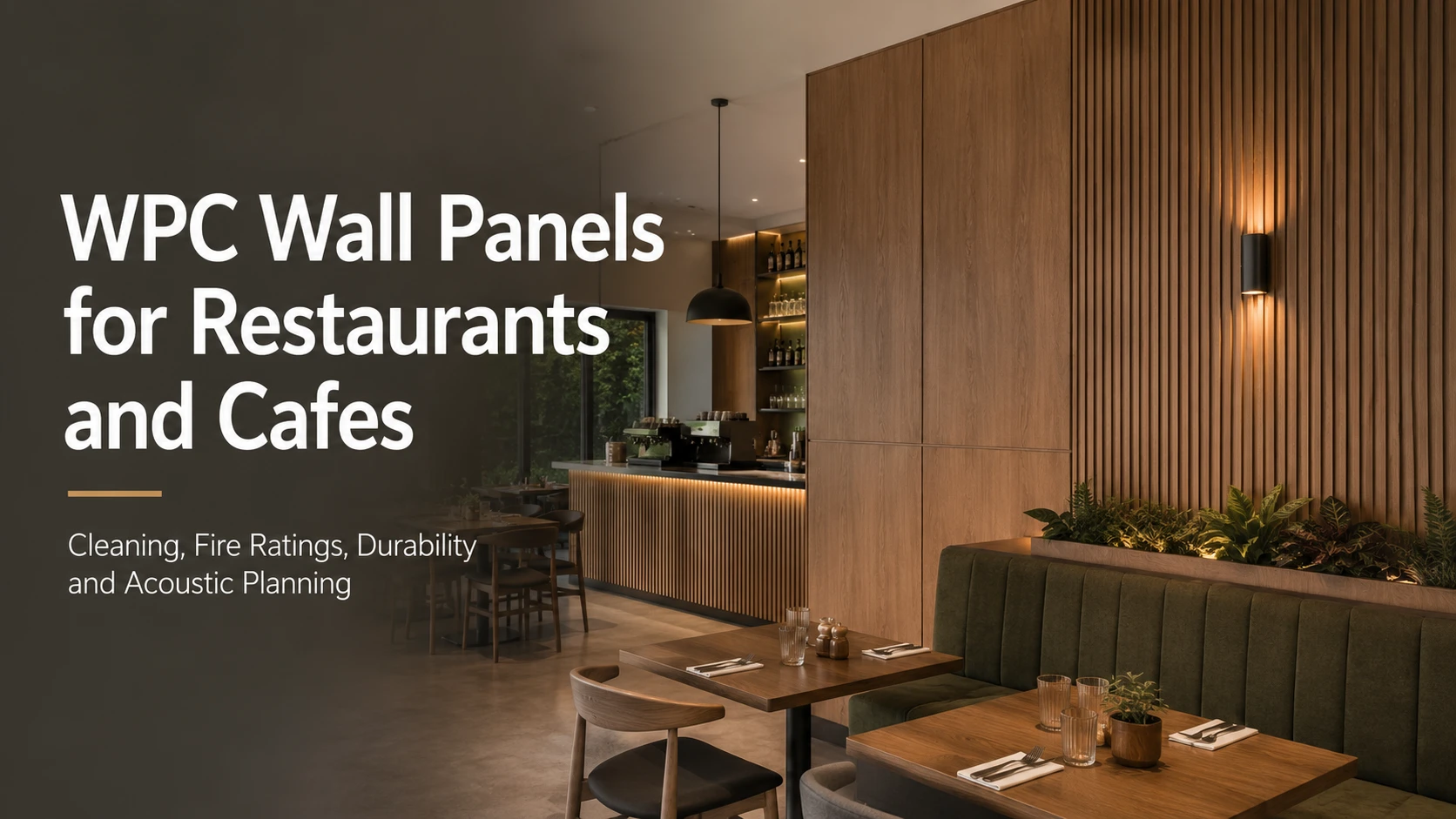 WPC Wall Panels for Restaurants and Cafes Cleaning, Fire Ratings, Durability and Acoustic Planning