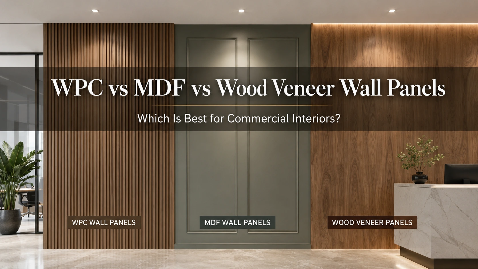 WPC vs MDF vs Wood Veneer Wall Panels Which Is Best for Commercial Interiors
