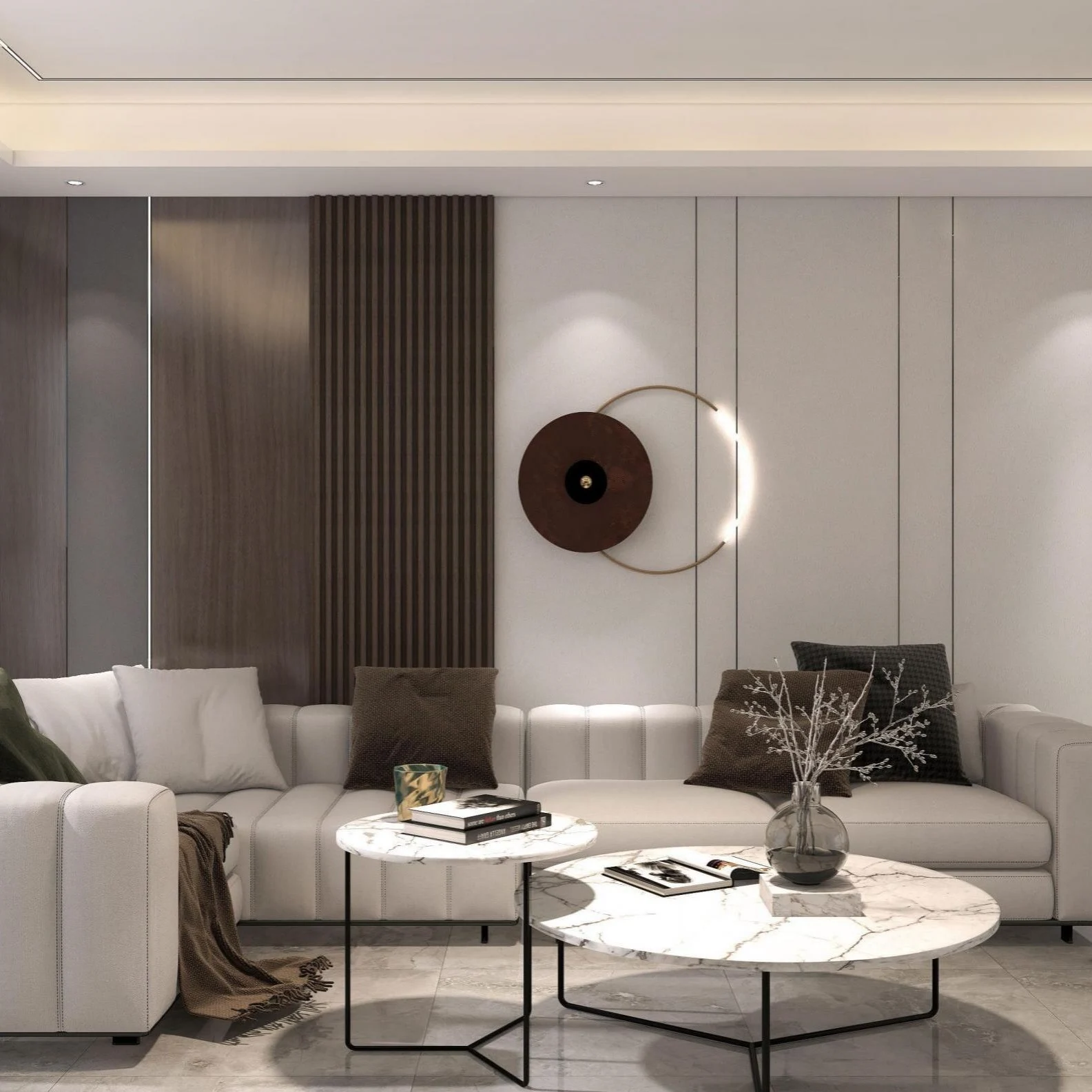WPC wall panel for commercial office interiors with decorative surface finish